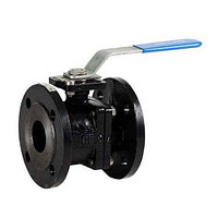 Кран шаровой полнопроходной GENEBRE 2525 - Ду150 (ф/ф, PN16, Tmax 180°С, ручка-рычаг, цвет синий)
