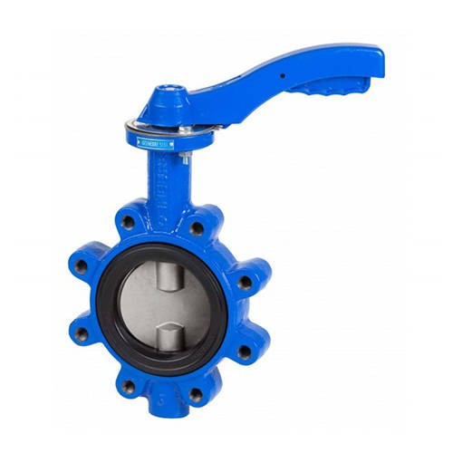 Затвор дисковый поворотный GENEBRE 2108 - Ду250 (PN16, Tmax 120°С, ручка-рычаг)