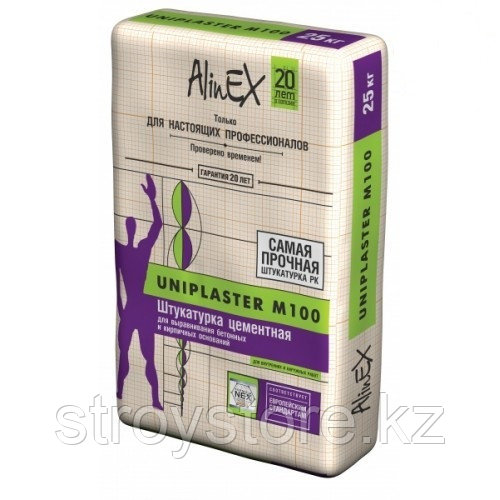 Штукатурка AlinEX UNIPLASTER М100, 25кг