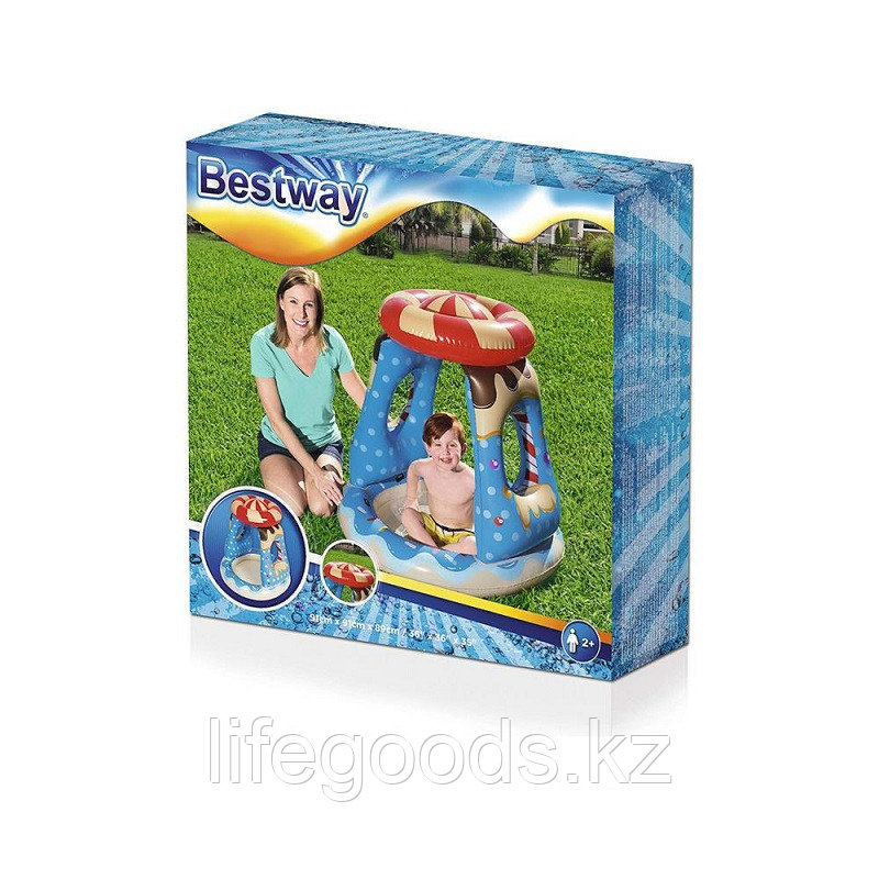 Детский надувной бассейн "Конфет" с надувным навесом 91х89 см , Bestway 52270 - фото 7 - id-p63519533