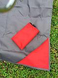 Коврик карманный для пикника или пляжа Beach Mat в чехле (2 местный / Темно-серый), фото 4