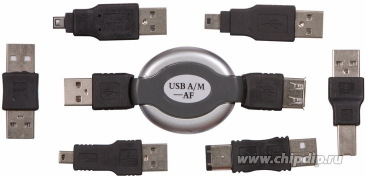 18-1203, Набор USB 6 переходников + удлинитель (тип3)