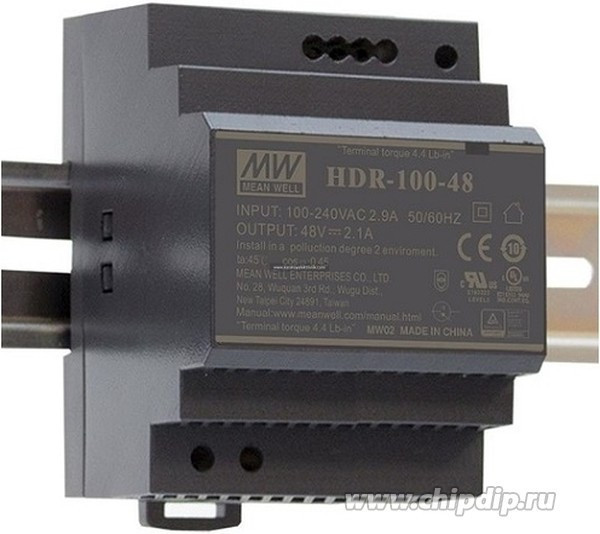 HDR-100-15, Блок питания, 15В,6.13А,92Вт
