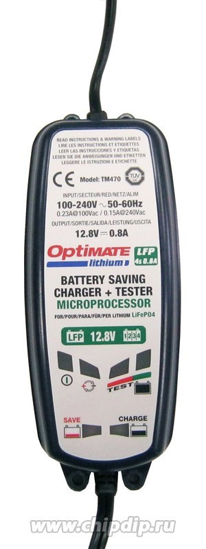 Tm470 OptiMate Lithium 0.8А, Устройство зарядное для литиевых аккумуляторов 12В 0.8А