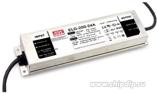 ELG-200-12, AC/DC LED, 12В,16А,192Вт,IP67 блок питания для светодиодного освещения