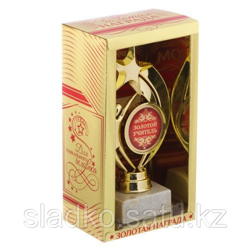 Кубок звезда на камне Золотой учитель диплом в подарок - фото 2 - id-p63544996