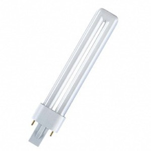 Лампа КЛЛ энергосберегающая 11Вт G23 Dulux S 2р 3000К теплый белый свет 237х27 4050300025759 OSRAM