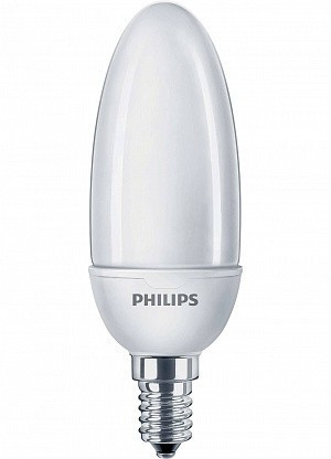 Лампа КЛЛ энергосберегающая   8Вт Softone Candle 8W WW E14 220-240V  871016340526100 Philips