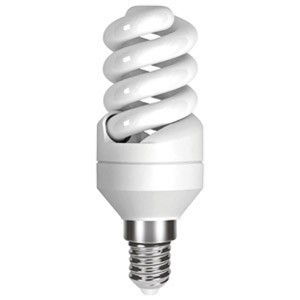 Лампа КЛЛ энергосберегающая 9Вт Е14 PESL-SF2s 9/840 T2 холодный 34х96 .1007391 Jazzway