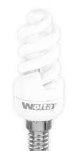 Лампа КЛЛ энергосберегающая 18Вт E14 SP 10YFSP18Е14 2700К спиральтеплый свет 110х46 Wolta