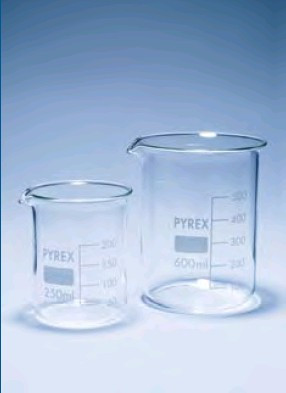 Стакан лабораторный низкий Н1-250 мл с делениями, ТХС (Pyrex)