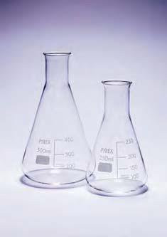 Колба коническая КН-2-3000 без шлифа горловина 52 ТХС (Pyrex)