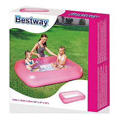 Детский надувной бассейн "Аквабэйби" (розовый)165х104х25см, Bestway 51115, фото 2